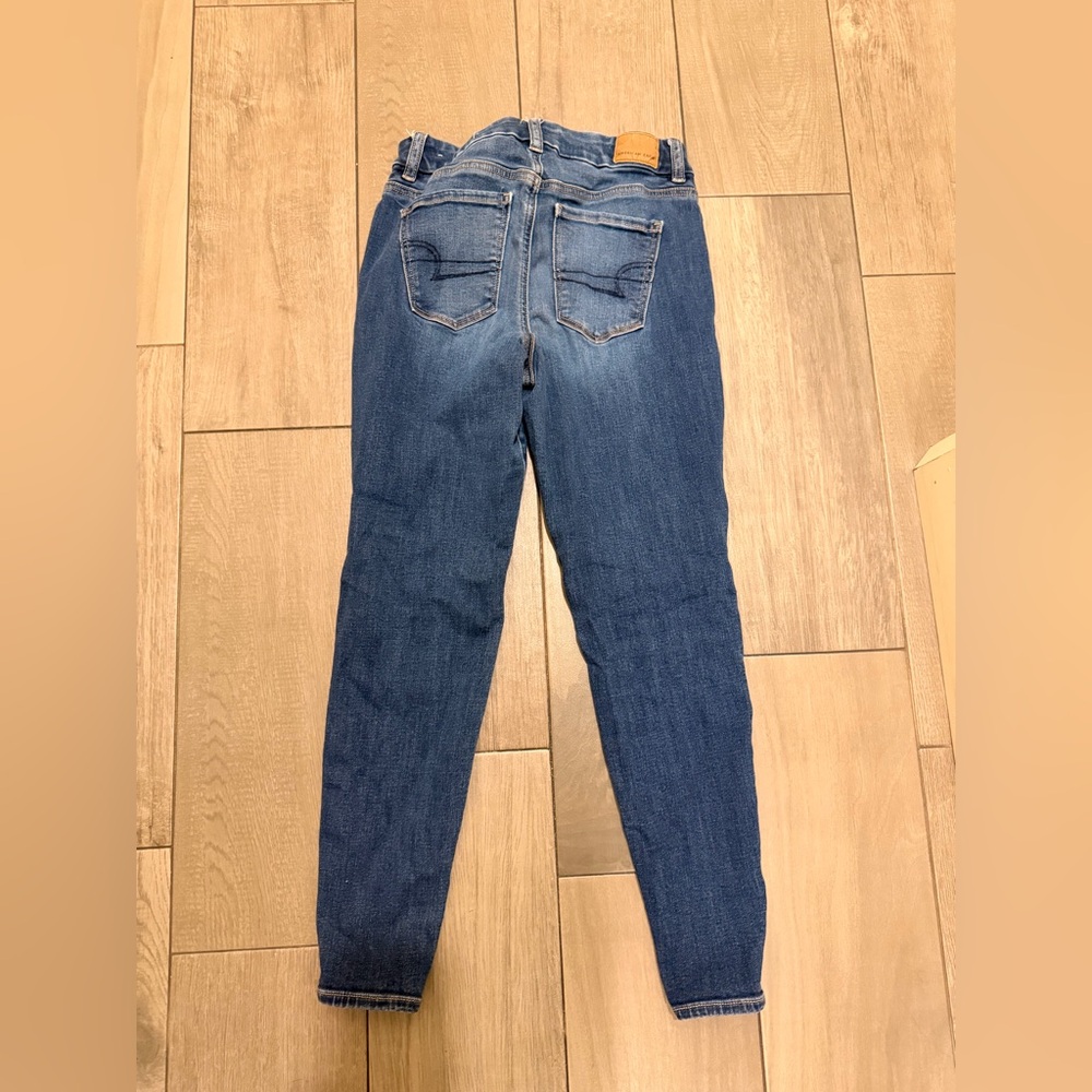 American Eagle Outfitters Womens Dark Blue Skinny Jeans - Picture 2 of 5